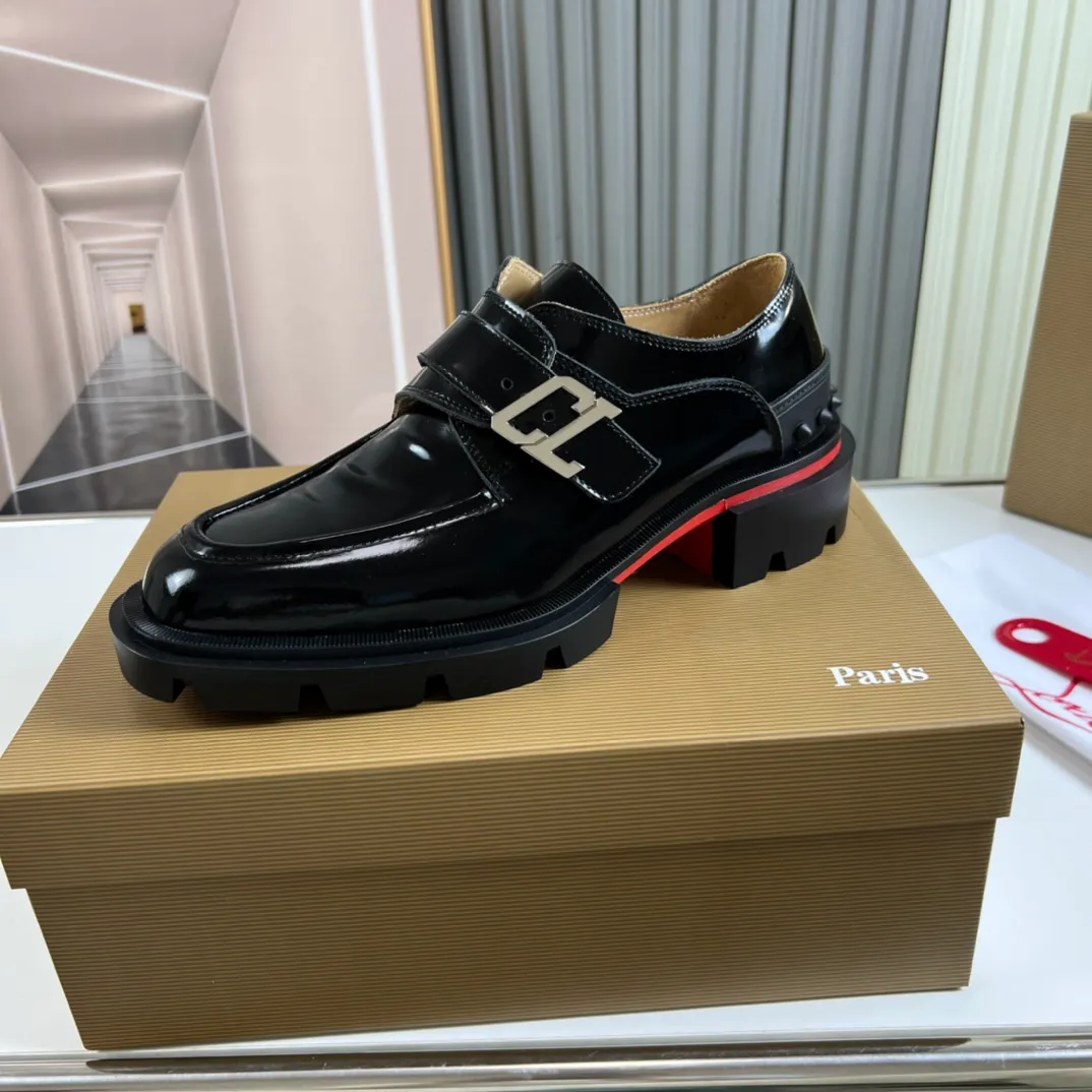 Men's shoes 💰720💰 CL's popular red-soled boots 🆑1:1 original mold, Christian* Louboutin, imported open-edge beaded cowhide leather on the upper + water-dyed cowhide lining, original outsole ⬆️ Wear-resistant and non-slip, full set of counter packaging 🎁38-45 (customized for 45, non-refundable)